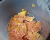 Foto del paso 1 de la receta: Falsa natilla de papaya, mandarina y naranja