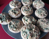 Foto del paso 6 de la receta: Champiñones rellenos en salsa de pimientos