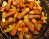 Une image de l'étape 8 de Poêlée de doigts et croix d Halloween (panais pommes de terre patate douce navet saucisses).