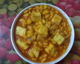A picture of step 4 of Sweetcorn and Paneer Curry.