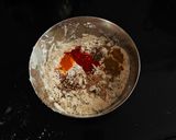 A picture of step 3 of Methi Leaves Layered Mathri.