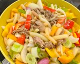 Hình bước làm 5 của món Nui xào bò