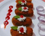 A picture of step 6 of Paneer potato bullets.
