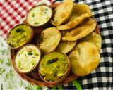 A picture of step 14 of Kolkata Style: Hinger Kochuri or Hing Kachoris with Hing-Potato Curry.