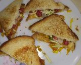 A picture of step 3 of Bread vegetable sandwich.