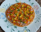 A picture of step 6 of Cheesy Mexican Veg Pizza.