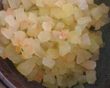 A picture of step 3 of Tuti fruti from water melon rind.