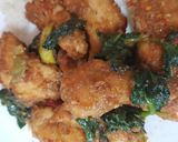 A picture of step 7 of My Chilli & Lime Chicken with Spinach and plenty flavouring. 💜.