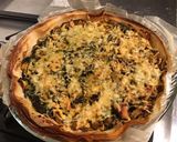 Une image de l'étape 17 de Tarte au poulet blettes et champignons au curry et feuilles de brick.