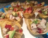A picture of step 8 of Chicken Strawberry Avocado Wonton Cups.