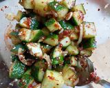 Koreai uborka saláta recept fázis 2 fotója