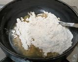 A picture of step 1 of Gehun Na Lot No Shiro (Gujarati sweet for lunch).