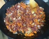 Une image de l'étape 8 de Bœuf aux pommes et carottes sauce citron poivron.
