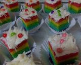 Foto langkah ke 9 dari resep Rainbow cake kukus.