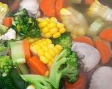 Hình bước làm 5 của món Soup gà rau củ cực kỳ dễ nấu