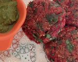 A picture of step 3 of Beetroot Spinach Quinoa cutlets.
