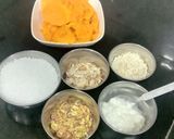 A picture of step 1 of Mango milk shake shots.