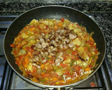 Foto del paso 9 de la receta: Berenjenas con jamón, lomo de cerdo con verduras y Bechamel