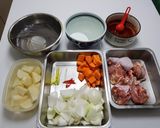 韓式辣燉雞/冬粉的食譜步驟1照片