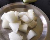 A picture of step 1 of Ash gourd Thoran.