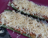 Foto del paso 5 de la receta: Calabacín relleno de verdura gambones y atún