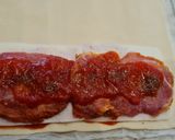 A picture of step 3 of Puff Pastry Roll Filled with Marinated Pork Loin and Cheese.