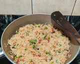 A picture of step 5 of Vegetable FRIED RICE with WHITE BUTTER.