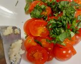 A picture of step 2 of Marinated Tomatoes with Greek Yogurt Sauce.