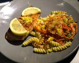 A picture of step 5 of Spicy Salmon w/ Lemon Pepper Pasta.
