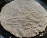 A picture of step 4 of Jowar Bhakri and pithla.