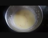 A picture of step 1 of Mango firni with ground rice.