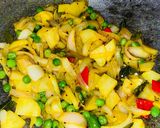 आलू मटर पोहा (Aloo matar poha recipe in hindi) रेसिपी चरण 3 फोटो