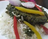A picture of step 2 of Steamed palak chicken.