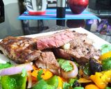 Foto del paso 1 de la receta: Churrasco a la Pimienta con saltado de Pimientos 👍🇵🇪