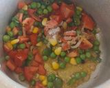 A picture of step 2 of Weat and moong dal dalia.