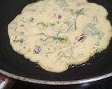 A picture of step 3 of Besan chilla.