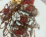 A picture of step 7 of Nutella banana Swiss rolls.