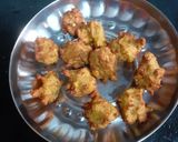 A picture of step 2 of Corn pakoda.