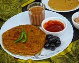 A picture of step 4 of Soya Masala Paratha/ Protein Rich Healthy Soya Paratha For Morning Breakfast.