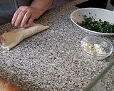 Foto del paso 9 de la receta Pan Árabe con relleno de espinacas y queso