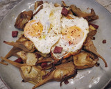 Foto del paso 5 de la receta: Huevos rotos con alcachofas