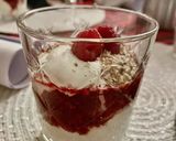 A picture of step 4 of Cranachan for Burns Night.