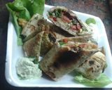 Foto del paso 5 de la receta: Wraps de pollo al limón con vegetales asados