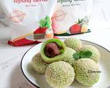 Cara Membuat Onde onde pandan kacang merah 11