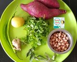 A picture of step 1 of Sweet Potato Chaat.