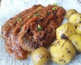 Foto del paso 8 de la receta: Berenjenas en salsa de tomate y papas con finas hierbas🤔🍲🍱