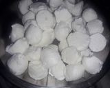 A picture of step 1 of Kesari paneer.