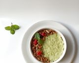 Foto langkah ke 3 dari resep Puding Nasi Matcha Latte.
