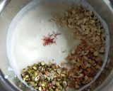 A picture of step 3 of Kesar Pista Shreekhand.