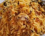 A picture of step 5 of Mushroom Briyani.